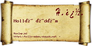 Holló Ádám névjegykártya